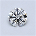 Natural Diamond 0.50 Carats, Round with Excellent Cut, H Color, SI1 Clarity and Certified by GIA