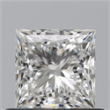 Natural Diamond 0.70 Carats, Princess with  Cut, G Color, VVS1 Clarity and Certified by GIA