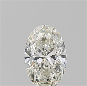 Picture of Natural Diamond 0.56 Carats, Oval with  Cut, J Color, VVS2 Clarity and Certified by GIA