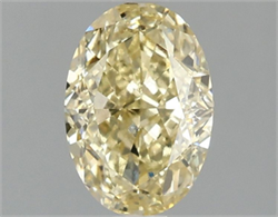Picture of Lab Grown Diamond 1.59 Carats, Oval with  Cut, Fancy Intense Yellow Color, VS1 Clarity and Certified by IGI