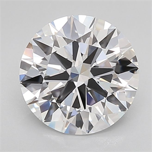 Picture of Lab Grown Diamond 2.82 Carats, Round with Ideal Cut, D Color, IF Clarity and Certified by IGI