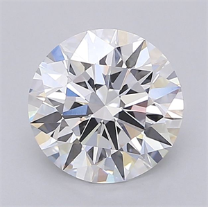 Picture of Lab Grown Diamond 2.02 Carats, Round with Ideal Cut, D Color, VVS2 Clarity and Certified by IGI