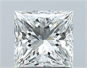 Natural Diamond 1.00 Carats, Princess with  Cut, G Color, SI1 Clarity and Certified by GIA