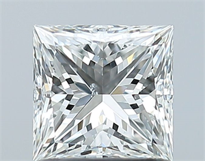 Picture of Natural Diamond 1.00 Carats, Princess with  Cut, G Color, SI1 Clarity and Certified by GIA