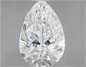 Natural Diamond 0.50 Carats, Pear with  Cut, E Color, VVS1 Clarity and Certified by GIA