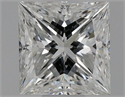 Natural Diamond 0.41 Carats, Princess with  Cut, F Color, VVS1 Clarity and Certified by GIA