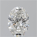 Natural Diamond 1.70 Carats, Oval with  Cut, G Color, SI2 Clarity and Certified by GIA