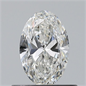 Natural Diamond 0.50 Carats, Oval with  Cut, G Color, VS2 Clarity and Certified by GIA