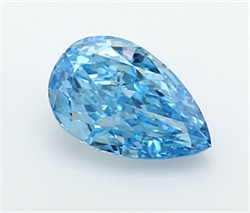 Picture of Lab Grown Diamond 1.62 Carats, Pear with  Cut, Fancy Vivid Blue Color, VS1 Clarity and Certified by IGI