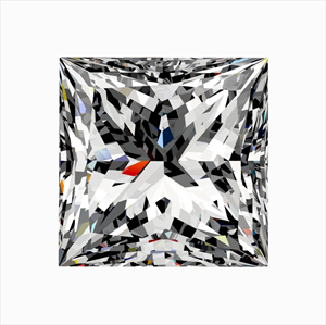 Foto Diamante Natural 0.50 quilates, Princesa , Color F, claridad VS1 y certificado GIA de