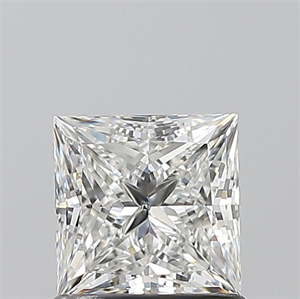 Picture of Natural Diamond 1.01 Carats, Princess with  Cut, H Color, SI1 Clarity and Certified by GIA