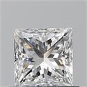 Natural Diamond 0.70 Carats, Princess with  Cut, F Color, IF Clarity and Certified by GIA