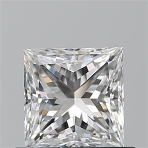 Picture of Natural Diamond 0.70 Carats, Princess with  Cut, F Color, IF Clarity and Certified by GIA