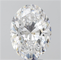 Natural Diamond 3.50 Carats, Oval with  Cut, D Color, SI2 Clarity and Certified by GIA