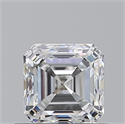 Natural Diamond 0.70 Carats, Asscher with  Cut, F Color, VVS2 Clarity and Certified by GIA