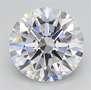 Picture of Lab Grown Diamond 2.86 Carats, Round with Excellent Cut, D Color, IF Clarity and Certified by GIA
