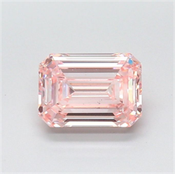 Picture of Lab Grown Diamond 1.80 Carats, Emerald with  Cut, Fancy Intense Pink Color, VS2 Clarity and Certified by IGI