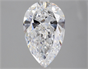 Natural Diamond 2.44 Carats, Pear with  Cut, D Color, IF Clarity and Certified by GIA