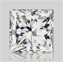 Natural Diamond 1.01 Carats, Princess with  Cut, J Color, VVS2 Clarity and Certified by GIA