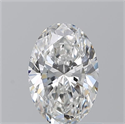 Natural Diamond 0.90 Carats, Oval with  Cut, F Color, SI1 Clarity and Certified by GIA