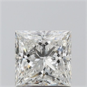 Natural Diamond 1.02 Carats, Princess with  Cut, H Color, SI1 Clarity and Certified by GIA