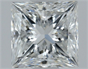 Natural Diamond 0.78 Carats, Princess with  Cut, F Color, FL Clarity and Certified by GIA