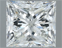 Natural Diamond 1.01 Carats, Princess with  Cut, G Color, IF Clarity and Certified by IGI