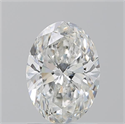 Natural Diamond 1.32 Carats, Oval with  Cut, G Color, SI2 Clarity and Certified by GIA