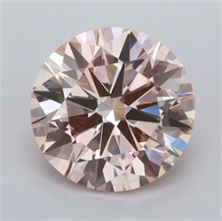 Picture of Lab Grown Diamond 1.49 Carats, Round with Ideal Cut, Fancy Intense Pink Color, VVS1 Clarity and Certified by IGI