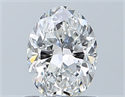 Natural Diamond 0.70 Carats, Oval with  Cut, F Color, VVS2 Clarity and Certified by GIA