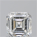 Natural Diamond 1.01 Carats, Asscher with  Cut, H Color, VVS1 Clarity and Certified by GIA