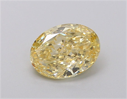 Picture of Lab Grown Diamond 1.21 Carats, Oval with  Cut, Fancy Intense Yellow Color, VS1 Clarity and Certified by IGI
