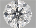 Natural Diamond 0.90 Carats, Round with Very Good Cut, G Color, I1 Clarity and Certified by GIA