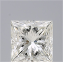 Natural Diamond 0.71 Carats, Princess with  Cut, G Color, VVS2 Clarity and Certified by IGI