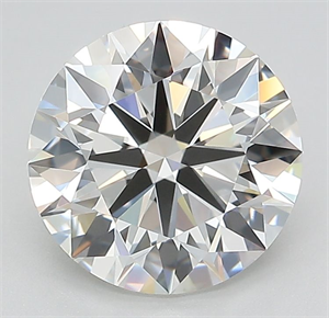 Picture of Lab Grown Diamond 2.53 Carats, Round with Ideal Cut, F Color, IF Clarity and Certified by IGI