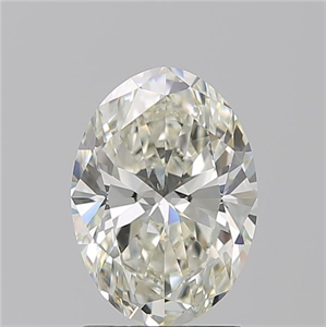 Picture of Natural Diamond 1.70 Carats, Oval with  Cut, K Color, VS1 Clarity and Certified by GIA