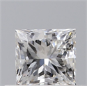 Natural Diamond 0.40 Carats, Princess with  Cut, E Color, VS2 Clarity and Certified by GIA