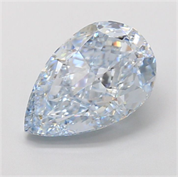 Picture of Lab Grown Diamond 3.61 Carats, Pear with  Cut, Fancy Intense Blue Color, VS1 Clarity and Certified by IGI
