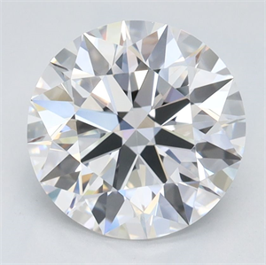 Picture of Lab Grown Diamond 2.09 Carats, Round with Ideal Cut, D Color, IF Clarity and Certified by IGI