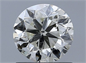 Natural Diamond 1.00 Carats, Round with Very Good Cut, K Color, SI2 Clarity and Certified by GIA