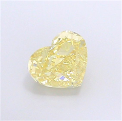 Picture of Lab Grown Diamond 1.24 Carats, Heart with  Cut, Fancy Yellow Color, VS2 Clarity and Certified by IGI