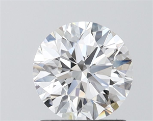 Picture of Lab Grown Diamond 1.25 Carats, Round with Ideal Cut, D Color, VVS1 Clarity and Certified by IGI