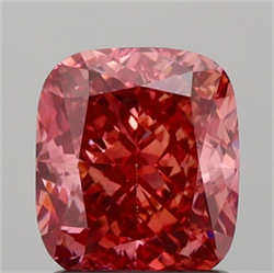 Picture of Lab Grown Diamond 1.59 Carats, CUSHION MODIFIED with  Cut, Fancy Vivid Pink Color, VS1 Clarity and Certified by IGI