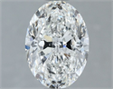 Natural Diamond 1.21 Carats, Oval with  Cut, G Color, SI1 Clarity and Certified by GIA