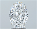Natural Diamond 1.22 Carats, Oval with  Cut, D Color, VVS1 Clarity and Certified by GIA