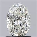 Natural Diamond 0.93 Carats, Oval with  Cut, I Color, SI1 Clarity and Certified by GIA