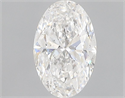 Natural Diamond 0.57 Carats, Oval with  Cut, D Color, SI1 Clarity and Certified by GIA