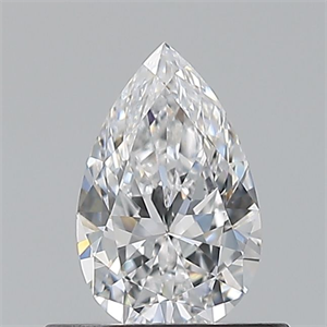 Picture of Natural Diamond 0.50 Carats, Pear with  Cut, D Color, VVS2 Clarity and Certified by GIA