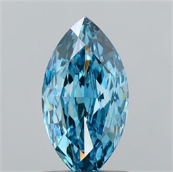 Picture of Lab Grown Diamond 1.32 Carats, Marquise with  Cut, Fancy Vivid Blue Color, VS1 Clarity and Certified by IGI