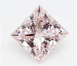 Picture of Lab Grown Diamond 2.01 Carats, Princess with  Cut, Fancy Intense Pink Color, VVS2 Clarity and Certified by IGI